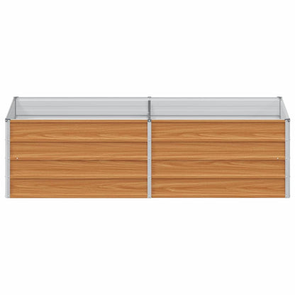 vidaXL Garden Raised Bed Light Brown 160 x 80 x 45 cm Galvanised Steel