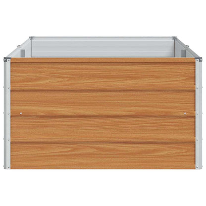 vidaXL Garden Raised Bed Light Brown 160 x 80 x 45 cm Galvanised Steel