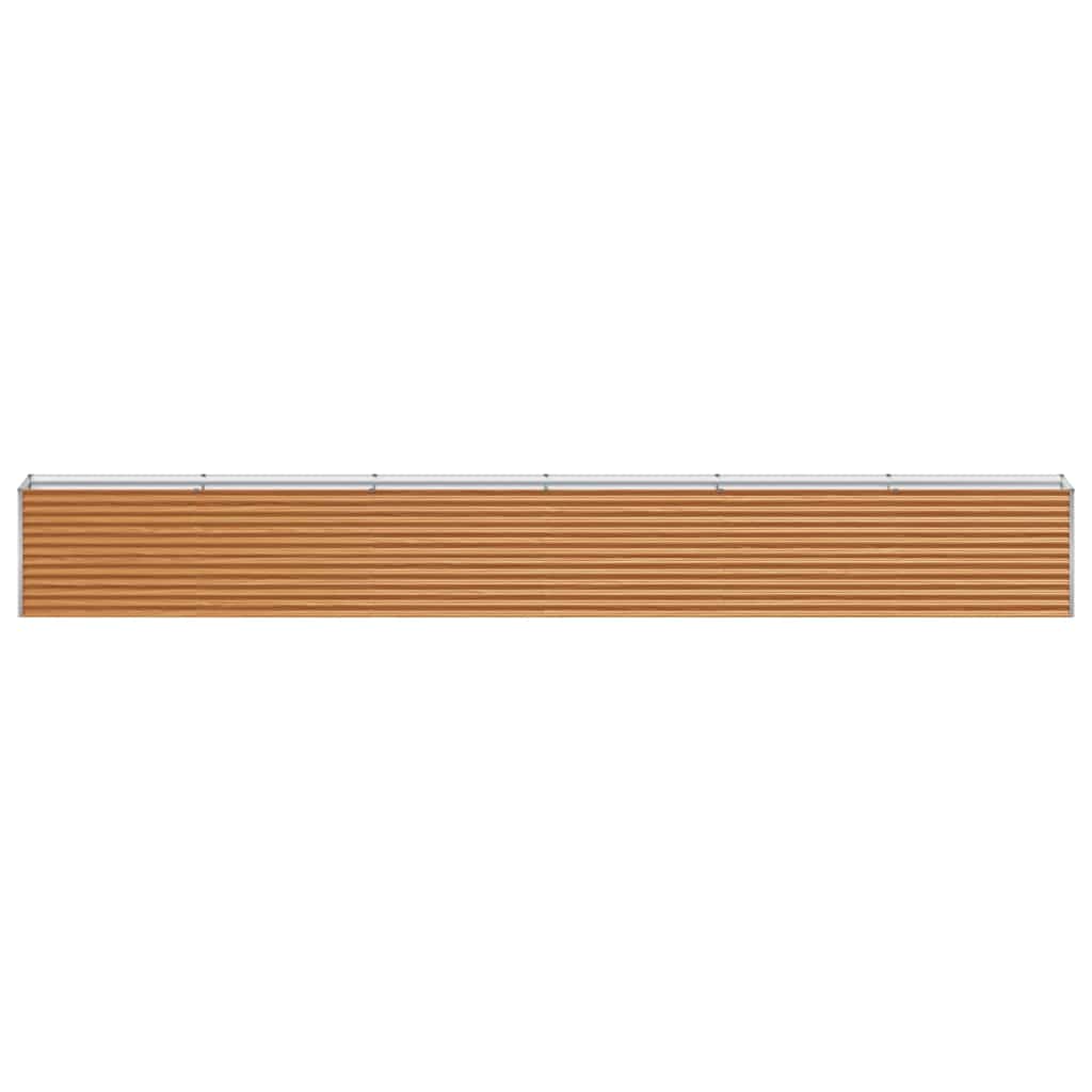 vidaXL Garden Raised Bed Light Brown 582 x 50 x 68 cm Galvanised Steel