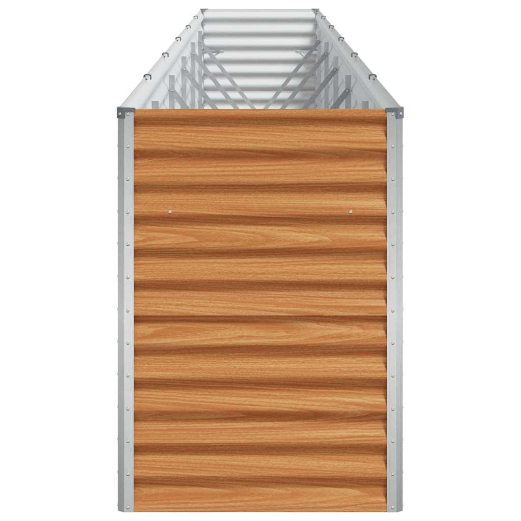 vidaXL Garden Raised Bed Light Brown 582 x 50 x 68 cm Galvanised Steel