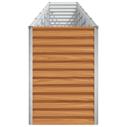 vidaXL Garden Raised Bed Light Brown 582 x 50 x 68 cm Galvanised Steel