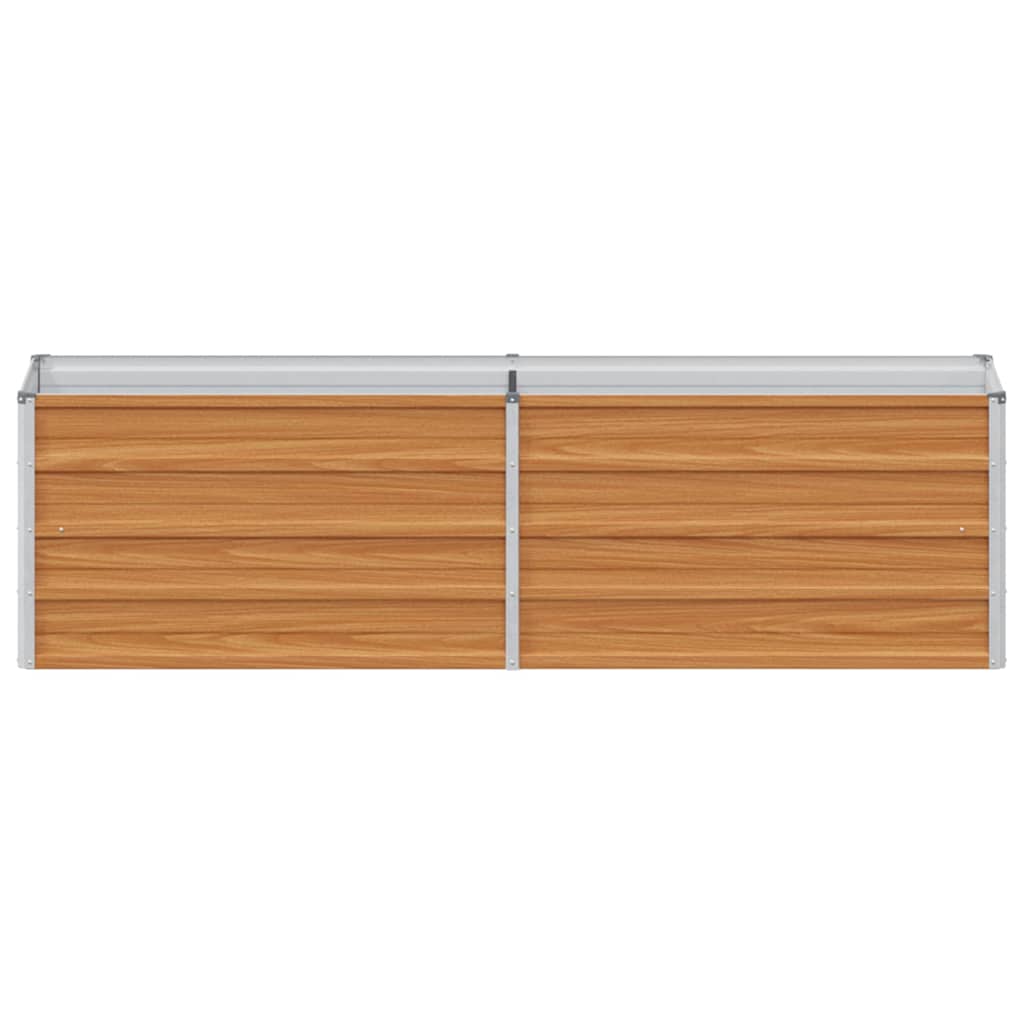 vidaXL Garden Raised Bed Light Brown 160 x 40 x 45 cm Galvanised Steel