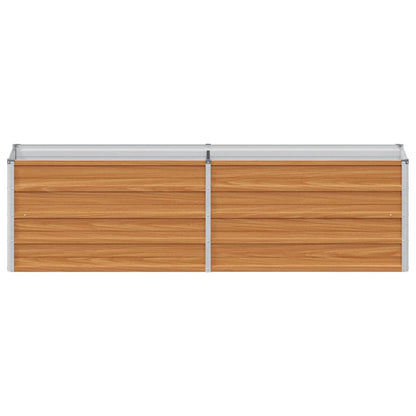 vidaXL Garden Raised Bed Light Brown 160 x 40 x 45 cm Galvanised Steel