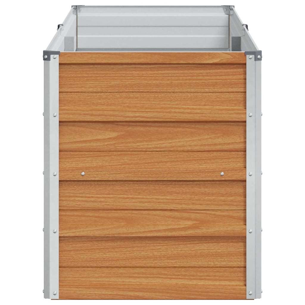vidaXL Garden Raised Bed Light Brown 160 x 40 x 45 cm Galvanised Steel