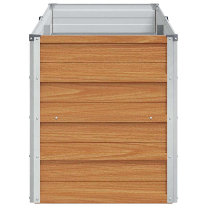 vidaXL Garden Raised Bed Light Brown 160 x 40 x 45 cm Galvanised Steel