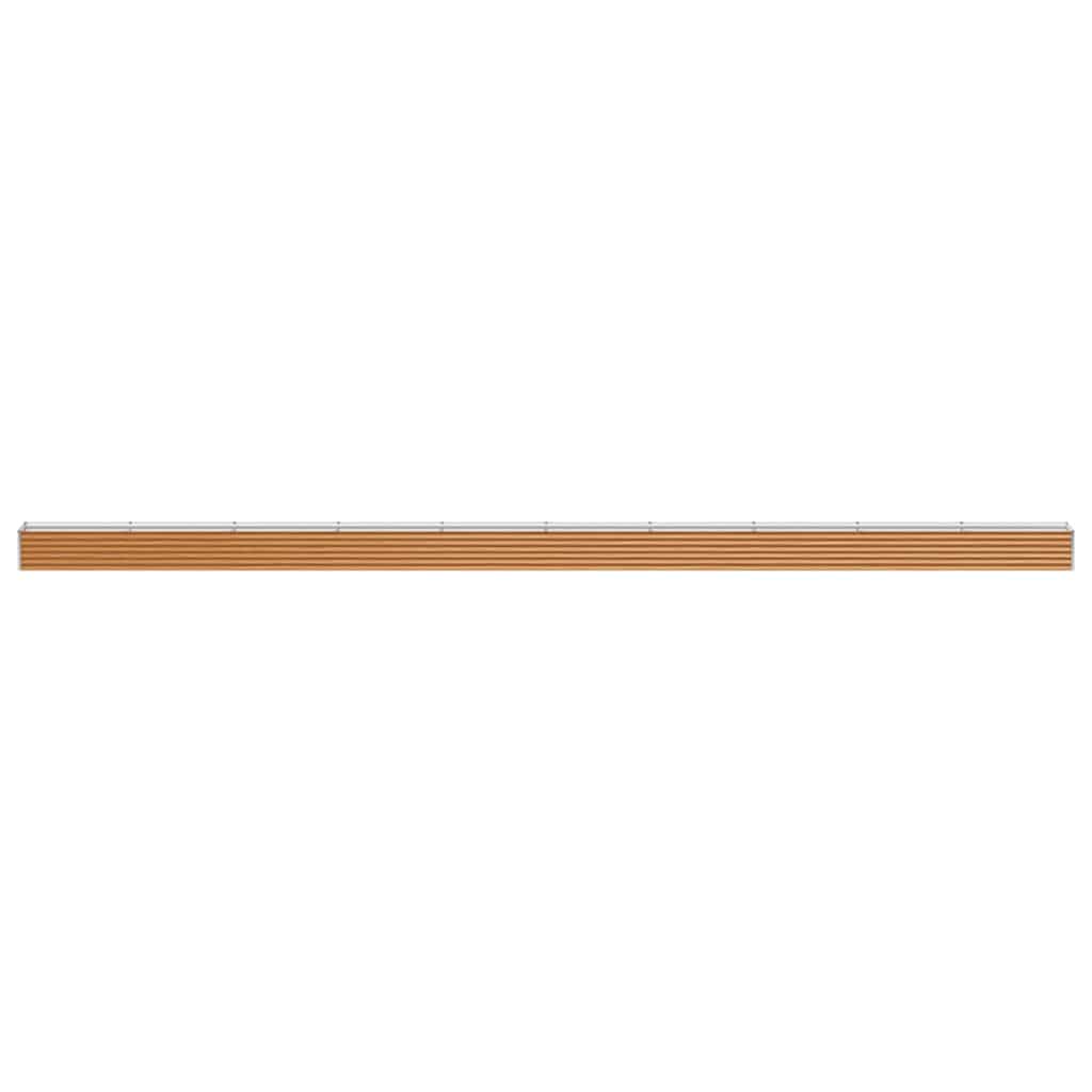 vidaXL Garden Raised Bed Light Brown 970 x 50 x 36 cm Galvanised Steel