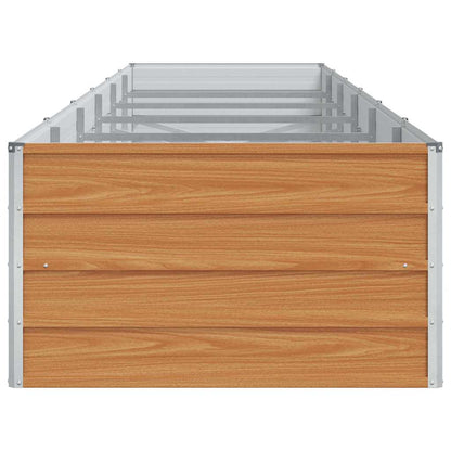 vidaXL Garden Raised Bed Light Brown 480 x 80 x 45 cm Galvanised Steel