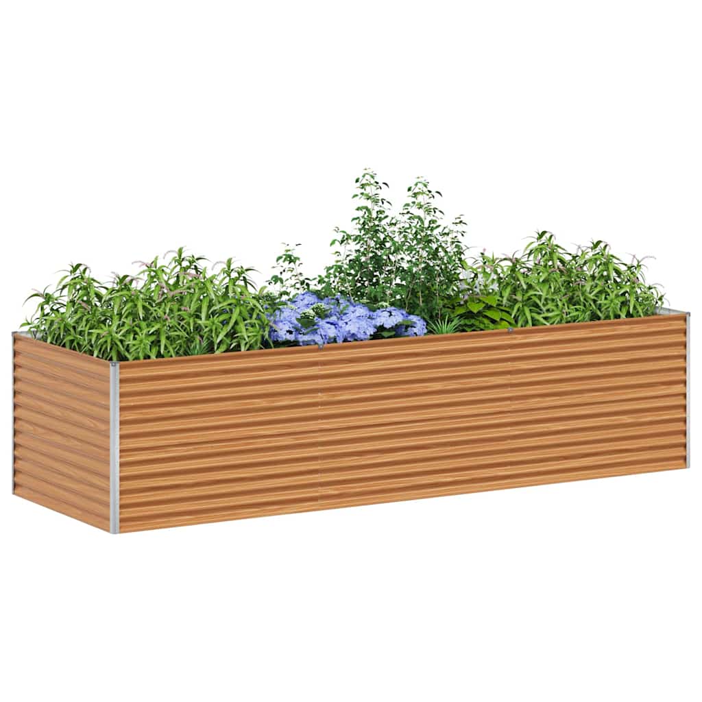 vidaXL Garden Raised Bed 290 x 100 x 68 cm Galvanised Steel