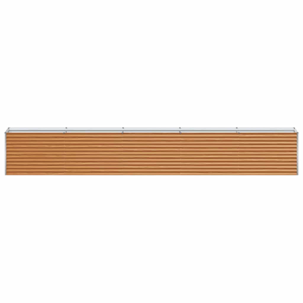 vidaXL Garden Raised Bed Light Brown 485 x 50 x 68 cm Galvanised Steel