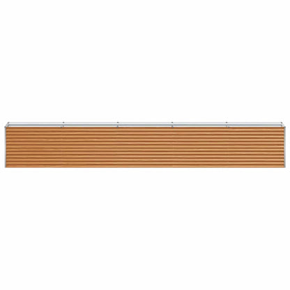 vidaXL Garden Raised Bed Light Brown 485 x 50 x 68 cm Galvanised Steel