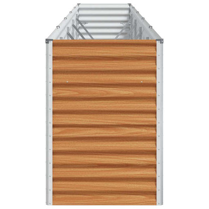 vidaXL Garden Raised Bed Light Brown 485 x 50 x 68 cm Galvanised Steel