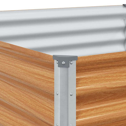 vidaXL Garden Raised Bed 390 x 100 x 36 cm Galvanised Steel
