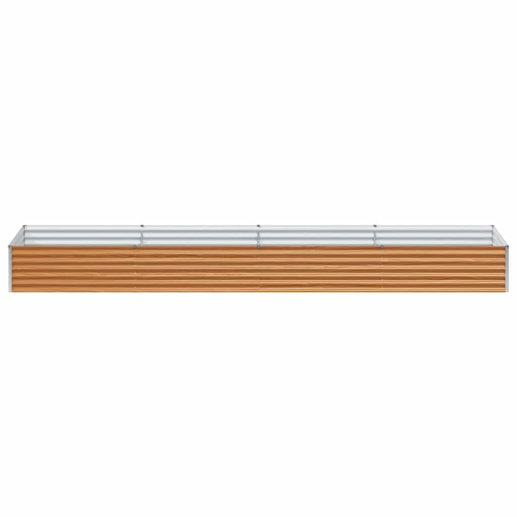 vidaXL Garden Raised Bed 390 x 100 x 36 cm Galvanised Steel