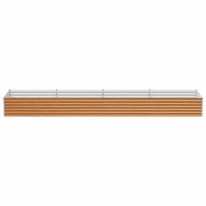 vidaXL Garden Raised Bed 390 x 100 x 36 cm Galvanised Steel