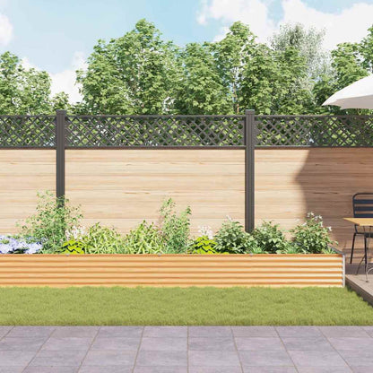 vidaXL Garden Raised Bed 775 x 100 x 36 cm Galvanised Steel