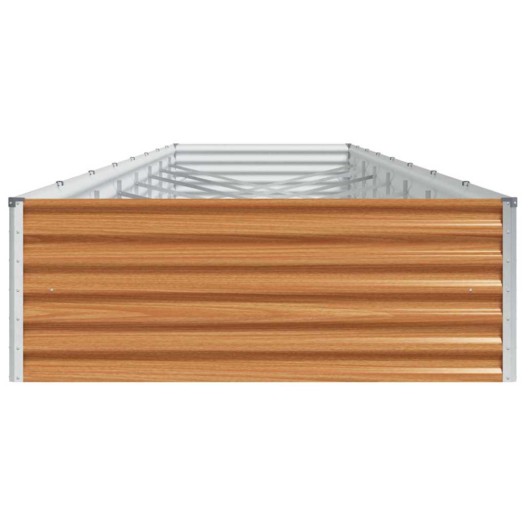 vidaXL Garden Raised Bed 775 x 100 x 36 cm Galvanised Steel