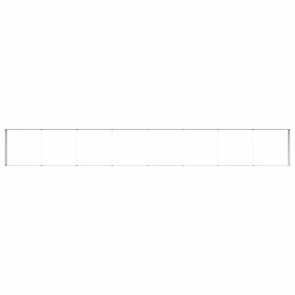 vidaXL Garden Raised Bed 775 x 100 x 36 cm Galvanised Steel