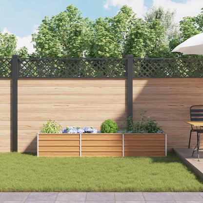 vidaXL Garden Raised Bed Light Brown 240 x 40 x 45 cm Galvanised Steel