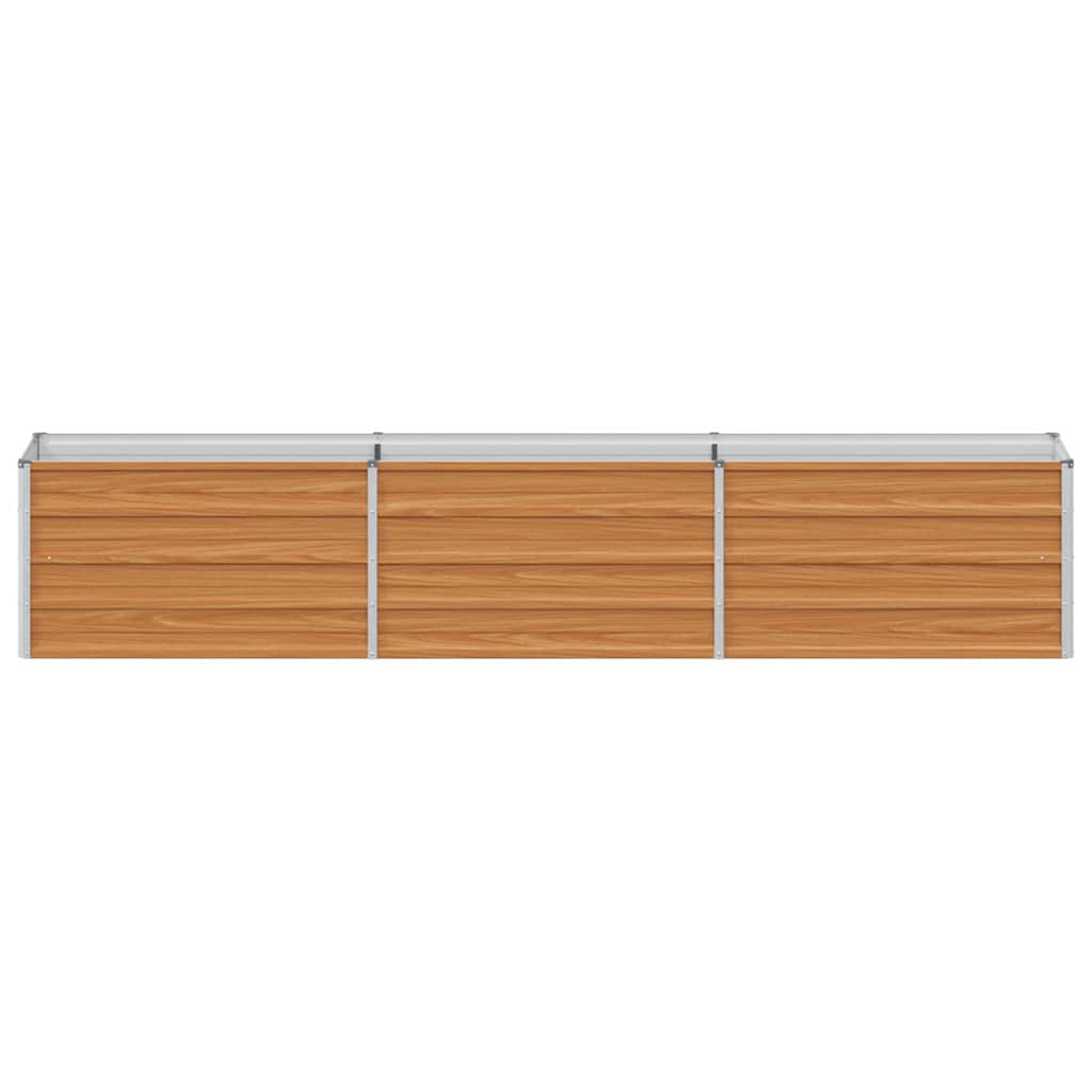 vidaXL Garden Raised Bed Light Brown 240 x 40 x 45 cm Galvanised Steel