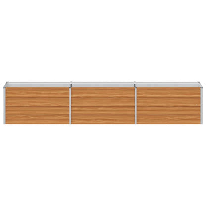 vidaXL Garden Raised Bed Light Brown 240 x 40 x 45 cm Galvanised Steel