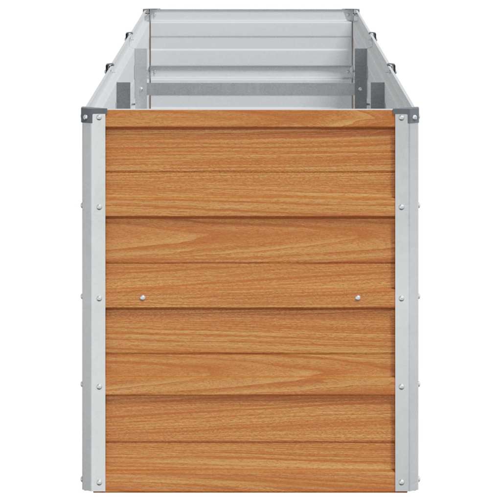 vidaXL Garden Raised Bed Light Brown 240 x 40 x 45 cm Galvanised Steel