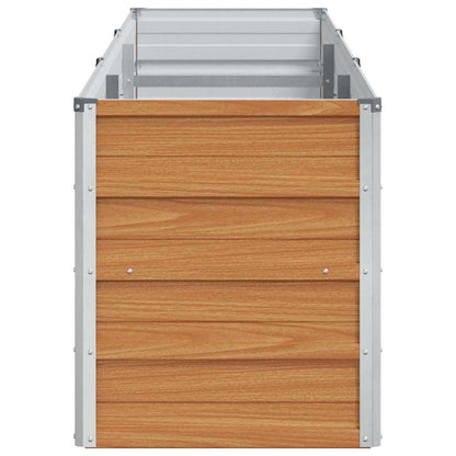 vidaXL Garden Raised Bed Light Brown 240 x 40 x 45 cm Galvanised Steel