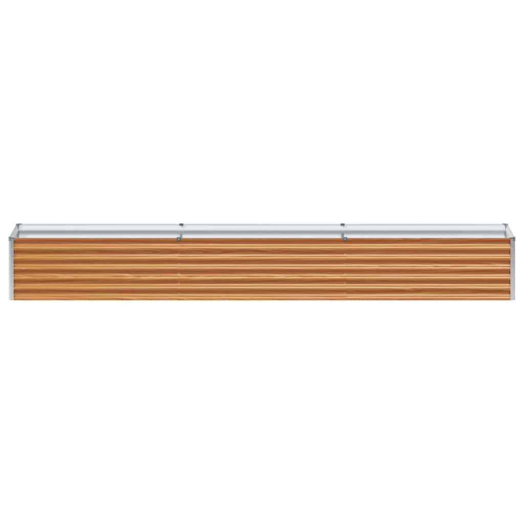 vidaXL Garden Raised Bed Light Brown 290 x 50 x 36 cm Galvanised Steel