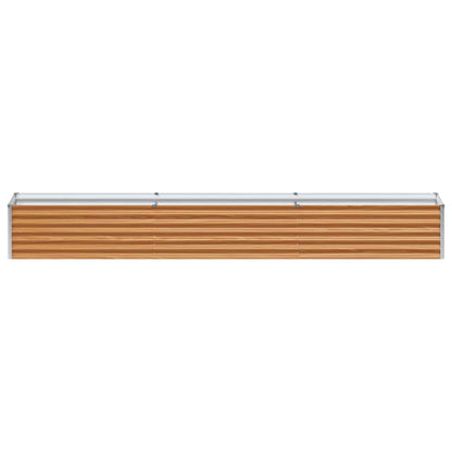 vidaXL Garden Raised Bed Light Brown 290 x 50 x 36 cm Galvanised Steel