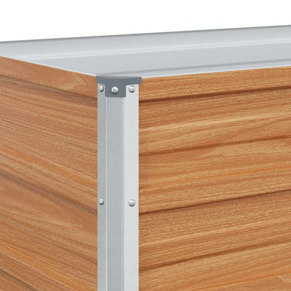 vidaXL Garden Raised Bed Light Brown 160 x 40 x 77 cm Galvanised Steel