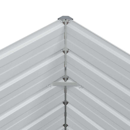 vidaXL Garden Raised Bed Light Brown 160 x 40 x 77 cm Galvanised Steel