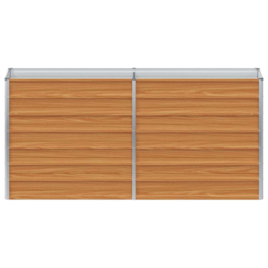 vidaXL Garden Raised Bed Light Brown 160 x 40 x 77 cm Galvanised Steel