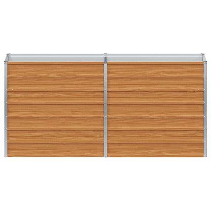 vidaXL Garden Raised Bed Light Brown 160 x 40 x 77 cm Galvanised Steel