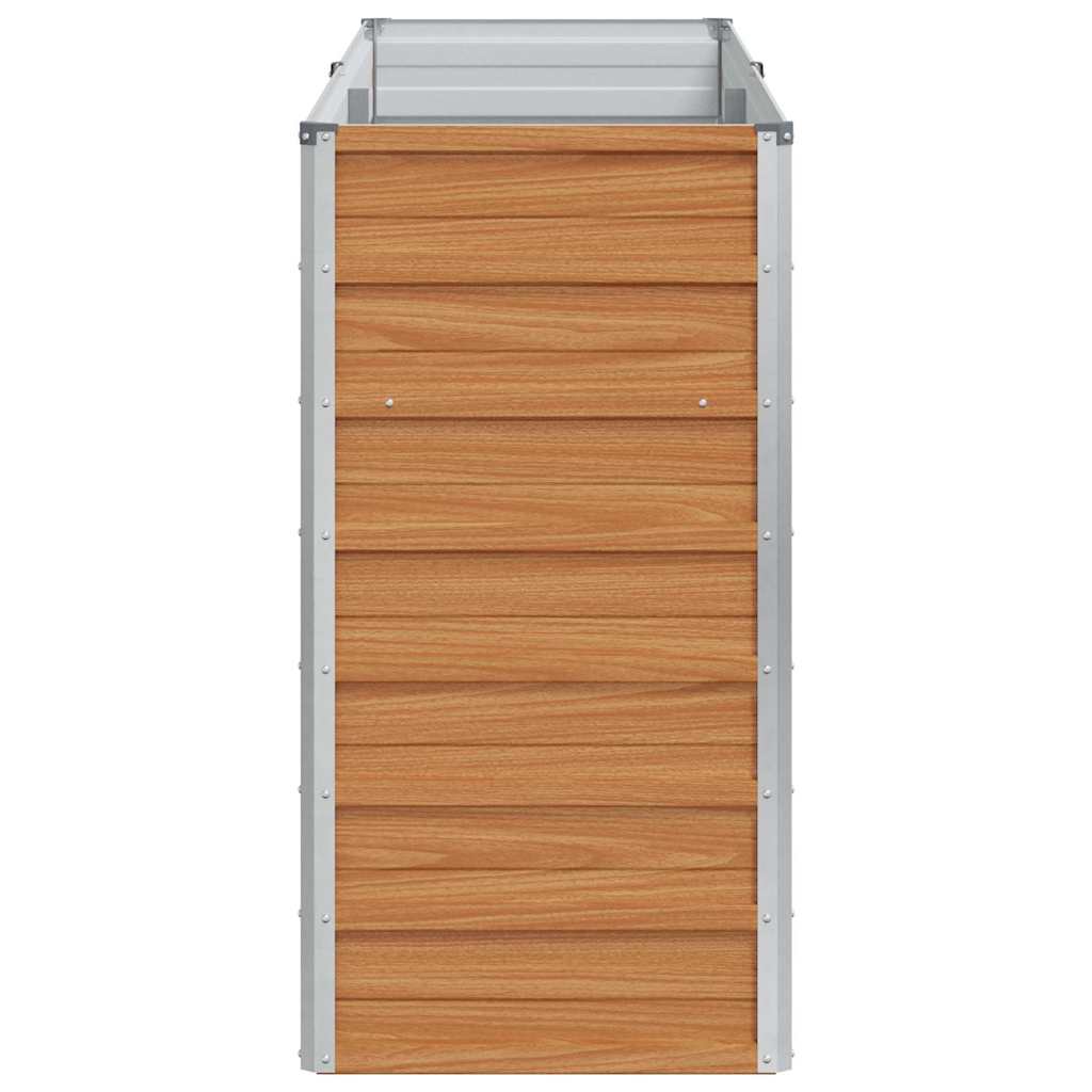 vidaXL Garden Raised Bed Light Brown 160 x 40 x 77 cm Galvanised Steel