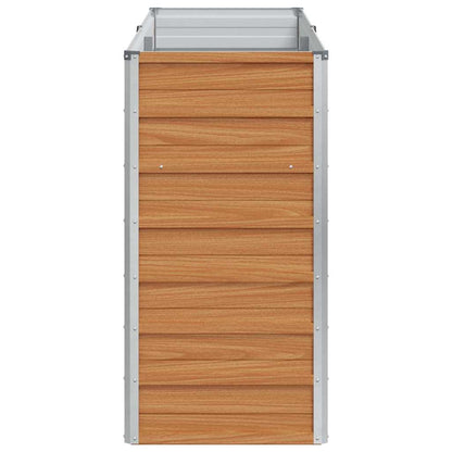 vidaXL Garden Raised Bed Light Brown 160 x 40 x 77 cm Galvanised Steel