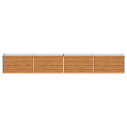 vidaXL Garden Raised Bed Light Brown 320 x 40 x 45 cm Galvanised Steel