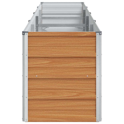 vidaXL Garden Raised Bed Light Brown 320 x 40 x 45 cm Galvanised Steel
