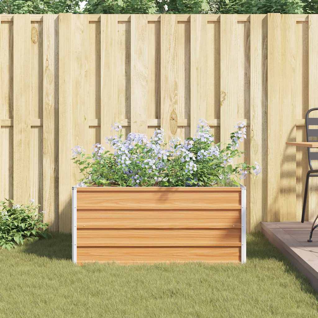 vidaXL Garden Raised Bed Light Brown 100 x 100 x 45 cm