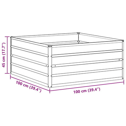 vidaXL Garden Raised Bed Light Brown 100 x 100 x 45 cm