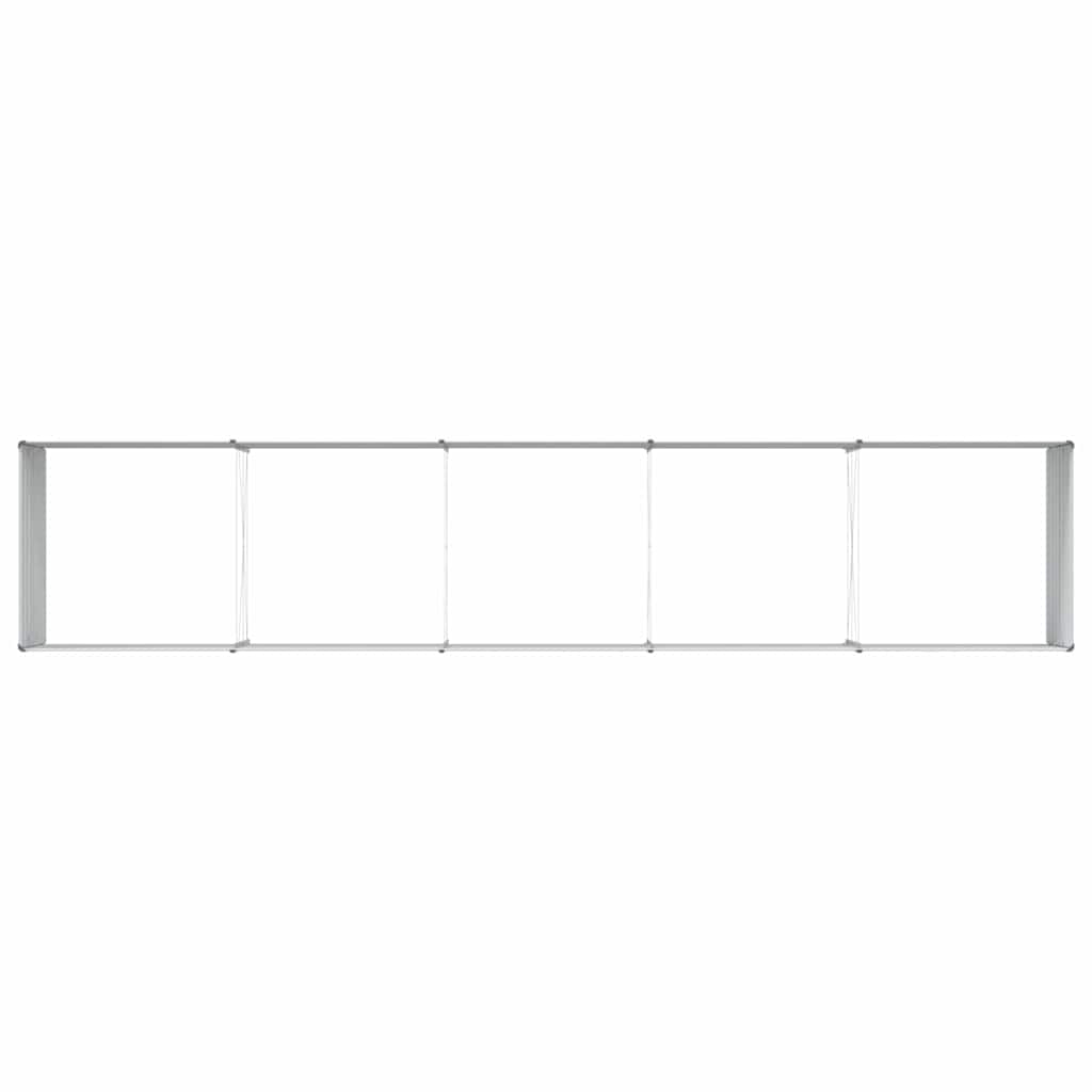 vidaXL Garden Raised Bed Light Brown 400 x 80 x 77 cm Galvanised Steel