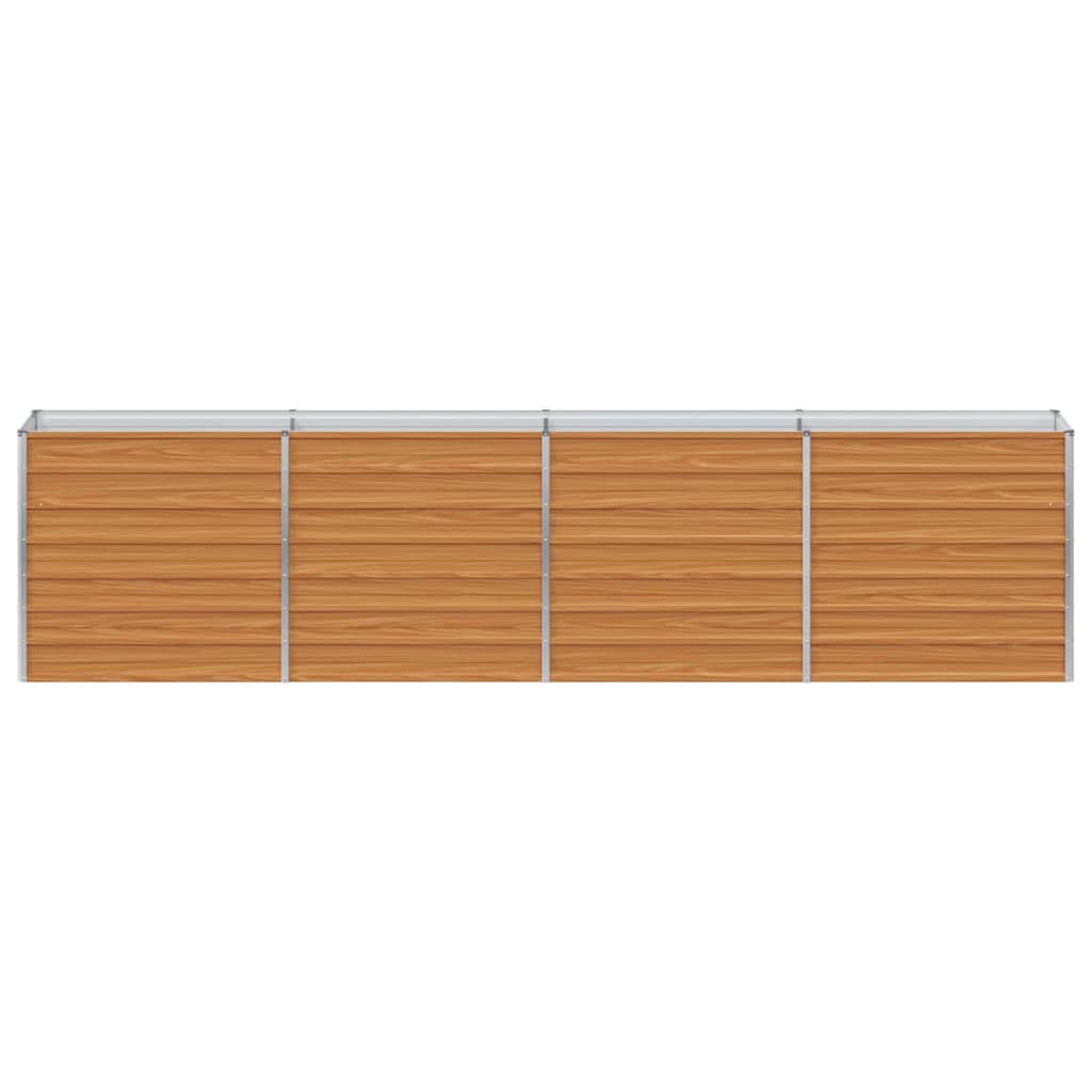 vidaXL Garden Raised Bed Light Brown 320 x 40 x 77 cm Galvanised Steel