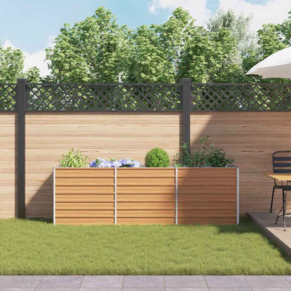 vidaXL Garden Raised Bed Light Brown 240 x 40 x 77 cm Galvanised Steel