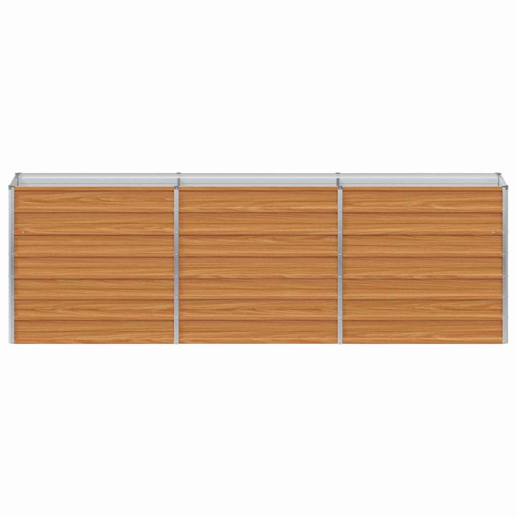 vidaXL Garden Raised Bed Light Brown 240 x 40 x 77 cm Galvanised Steel