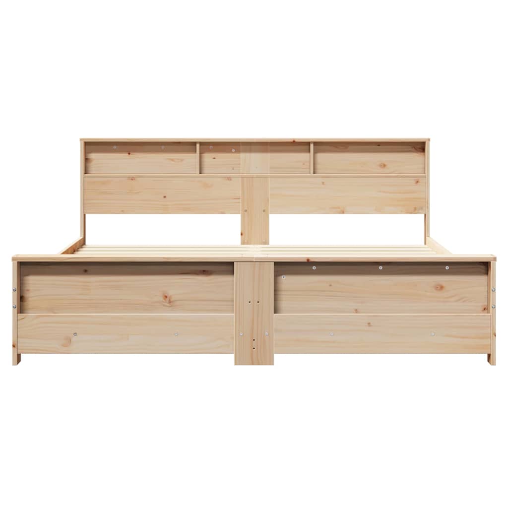 vidaXL Bed Frame with Headboard Brown 200 x 200 cm Engineered Wood