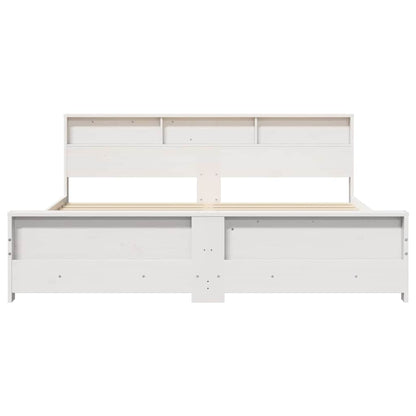 vidaXL Bed Frame with Headboard White 200 x 200 cm Engineered Wood