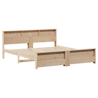 vidaXL Bed Frame with Headboard Brown 180 x 200 cm Engineered Wood