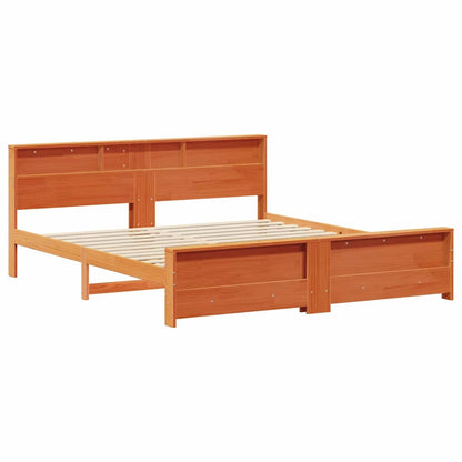 vidaXL Bed Frame with Headboard Wax Brown 180 x 200 cm Engineered Wood