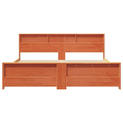 vidaXL Bed Frame with Headboard Wax Brown 180 x 200 cm Engineered Wood