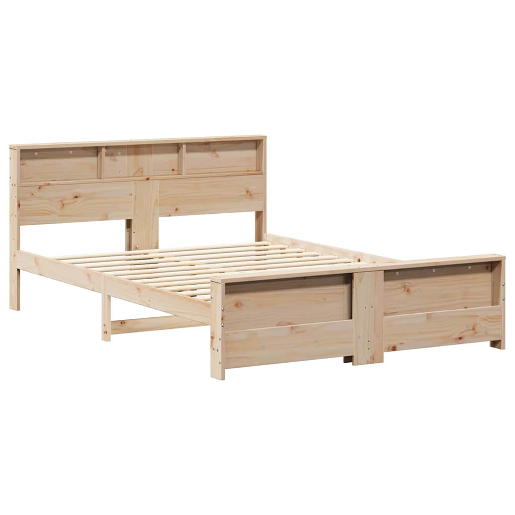 vidaXL Bed Frame with Headboard Brown 160 x 200 cm Engineered Wood