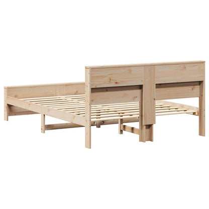 vidaXL Bed Frame with Headboard Brown 160 x 200 cm Engineered Wood