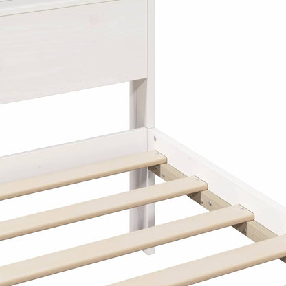 vidaXL Bed Frame with Headboard White 160 x 200 cm Engineered Wood